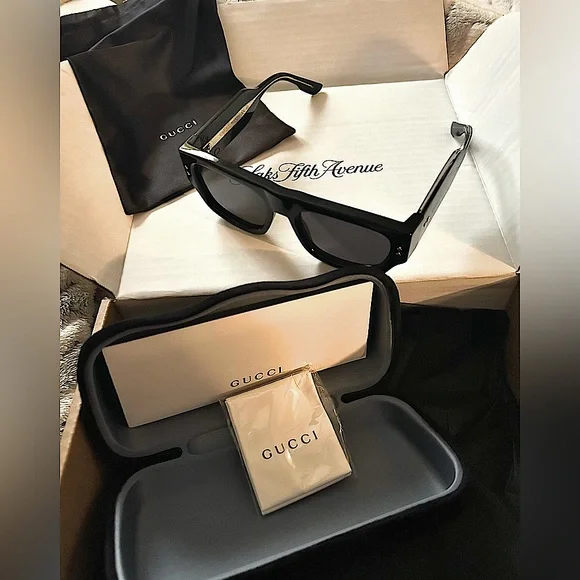 Authentic Gucci black sunglasses, rarely worn,still looks brand new! Gucci | Accessories | Authentic Gucci Black Sunglasses  main image 2
